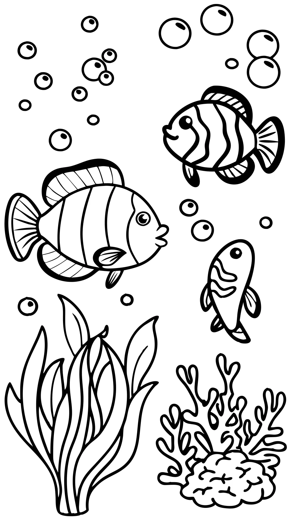 páginas para colorear de peces de acuario